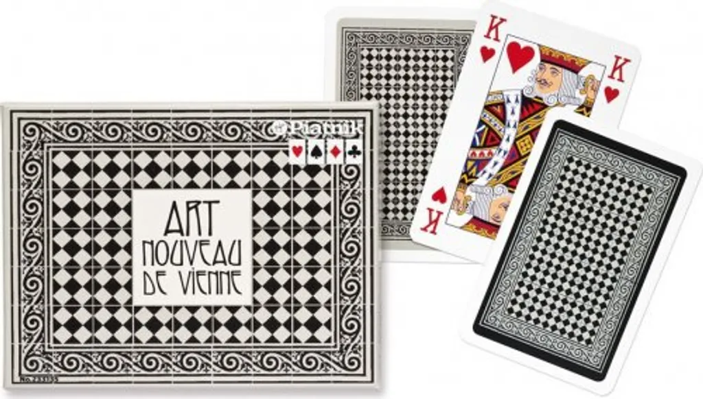 Jeu de Cartes Kanasta Art Nouveau Vienne : Lisibilité et Design Chic