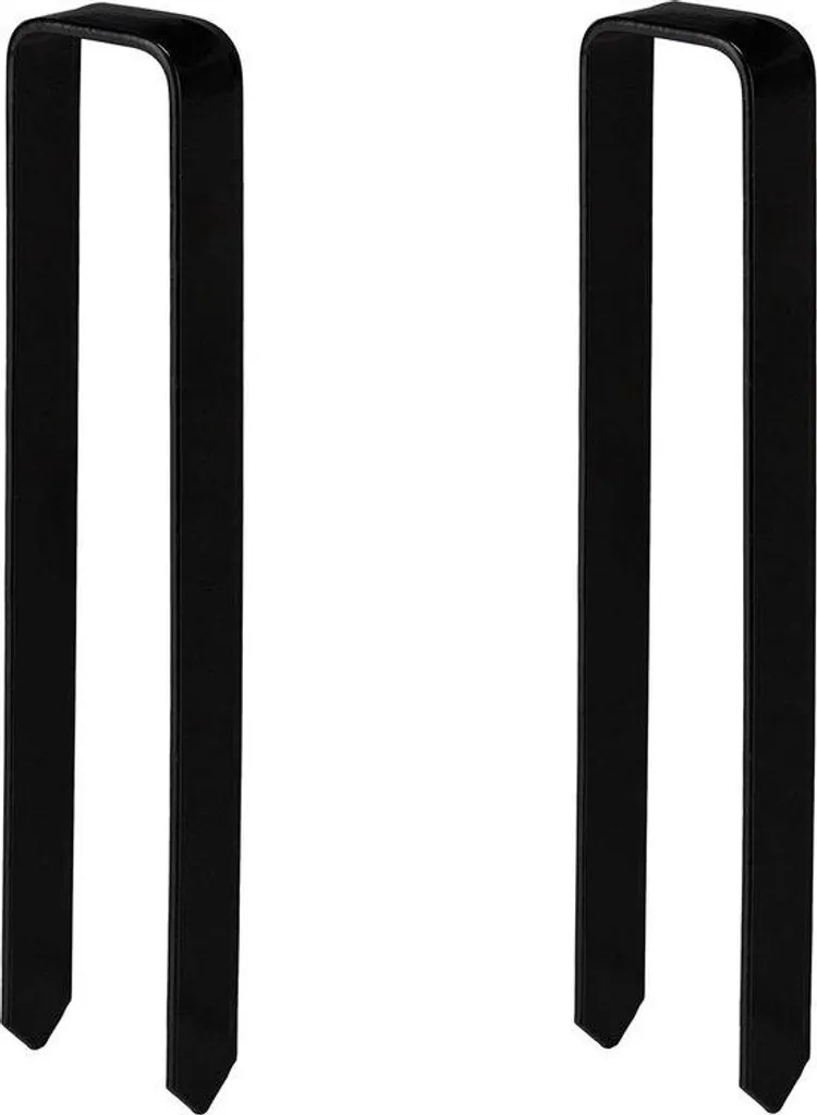 Piquets de tir à l'arc 30x6x25cm en acier noir résistant - pack de 2 unités
