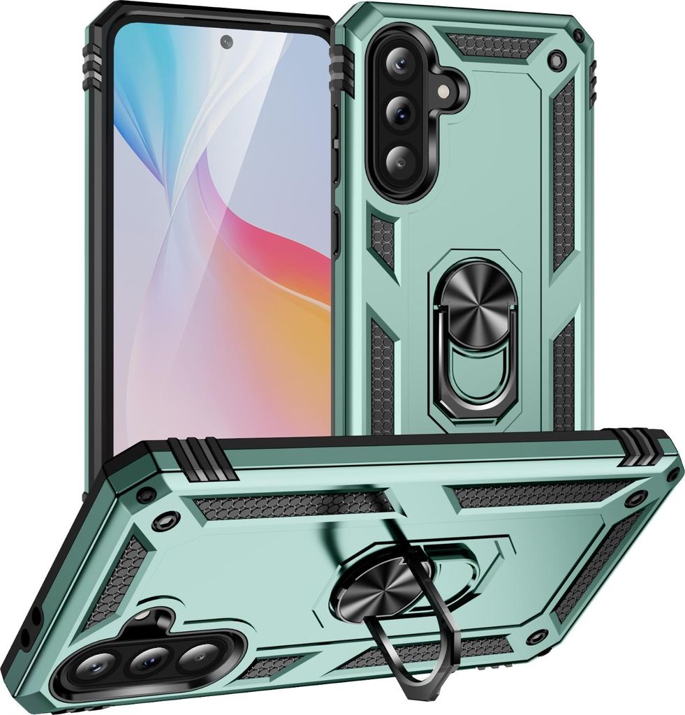 Samsung Galaxy A37 Hülle - Coverup Armor Ring Ständer Back Cover - Mintgrün