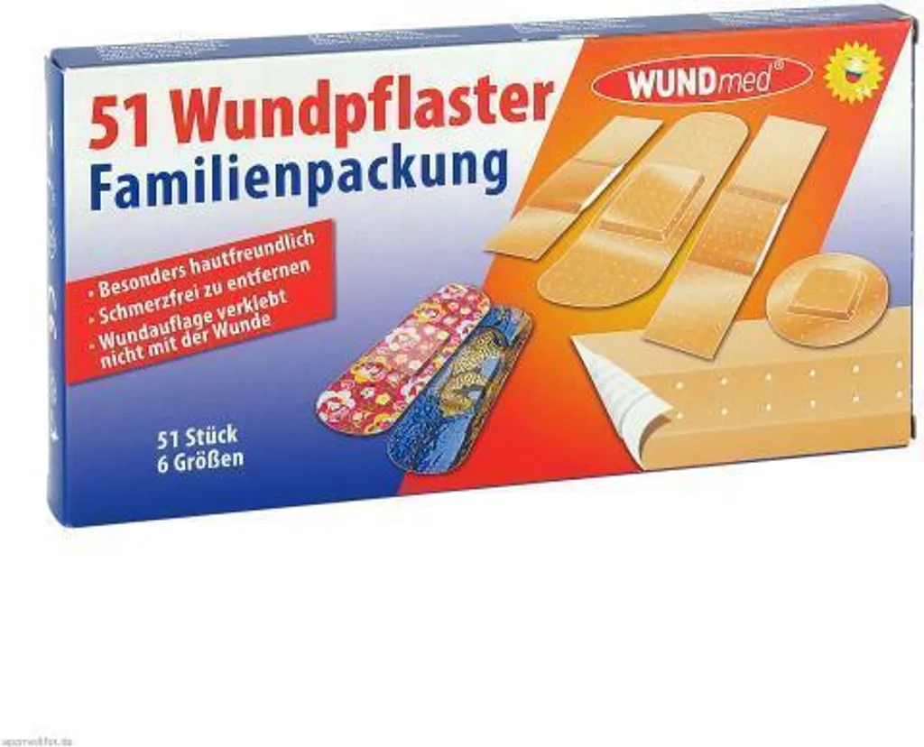 WUNDmed Kit Cerotti 51 pezzi Assortiti - Formato Famiglia Ipoallergenico - 1