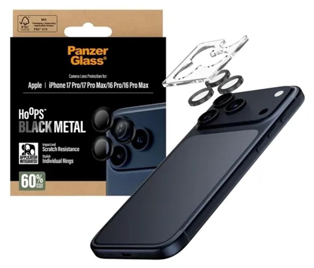 PanzerGlass ® Hoops® Kameraschutz Schwarz iPhone 17 Pro | Produktbild 