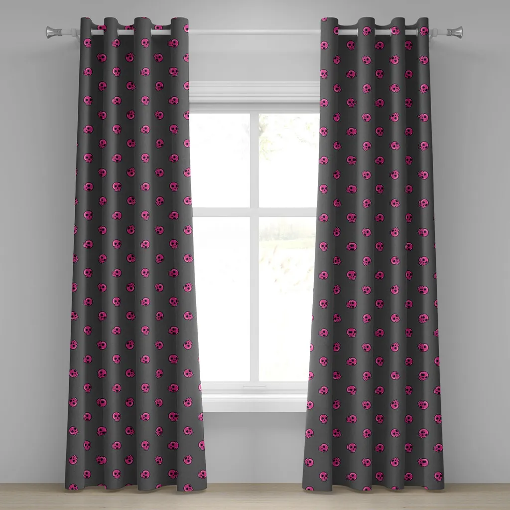Paire de Rideaux Décoratifs Crâne Style Lifestyle Jeunesse 280x245 cm