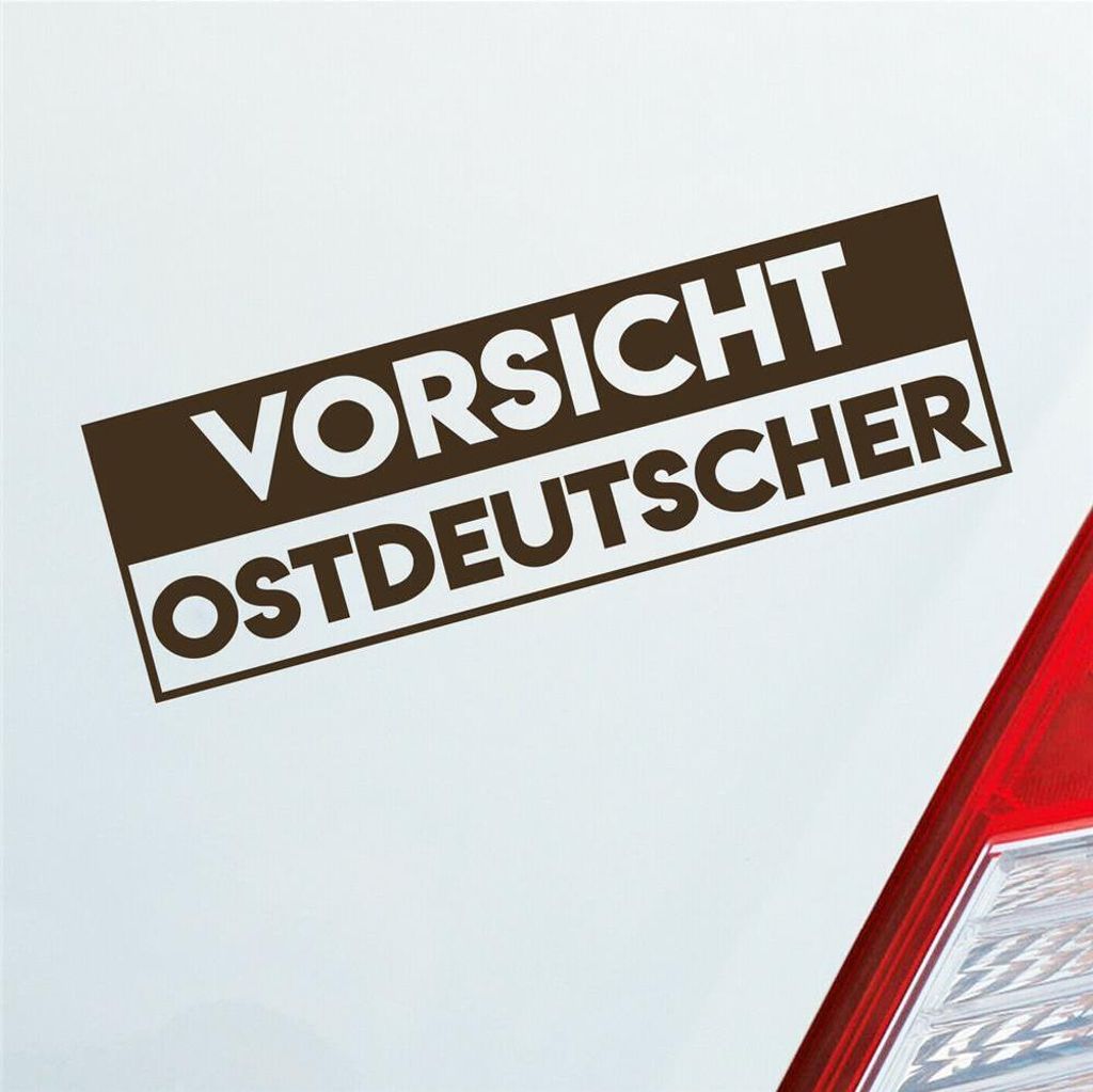 Auto Aufkleber Vorsicht Ostdeutscher Ostdeutschland Ossi Produktbild 