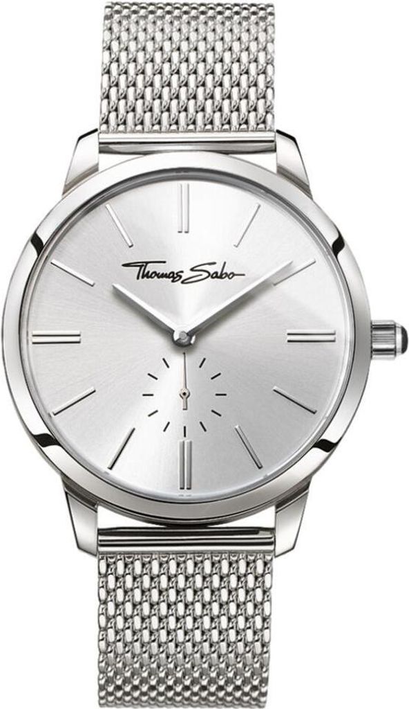 Thomas Sabo Uhr für Damen mit Quarzwerk und Edelstahl-Meshband