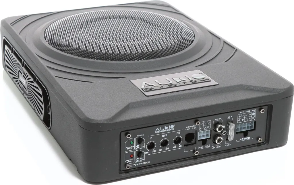 Plus de basses sans perdre de place : Subwoofer plat US08 ACTIVE EVO