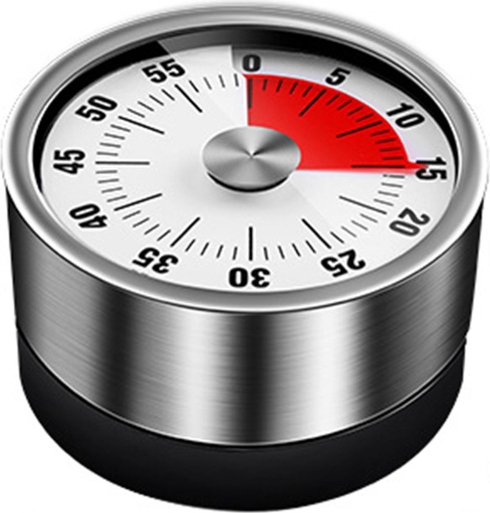 Küchentimer aus Edelstahl, ultrapräzise Zeitmessung, ergonomisches Tastendesign, magnetischer Timer, LED-Anzeige, Uhrwerk, multifunktionaler Koch...