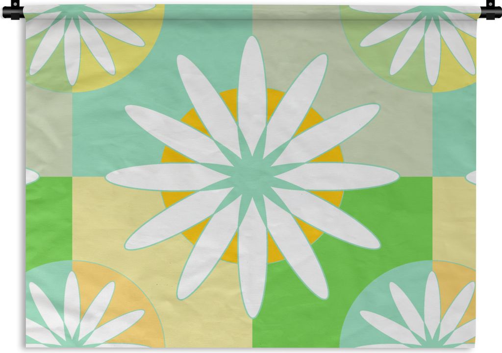 MuchoWow Wandteppich Wandbehang Blumen - Sommer - Muster 60x45 cm Tapisserie Dekoration Wandtuch - Das Schlafzimmer