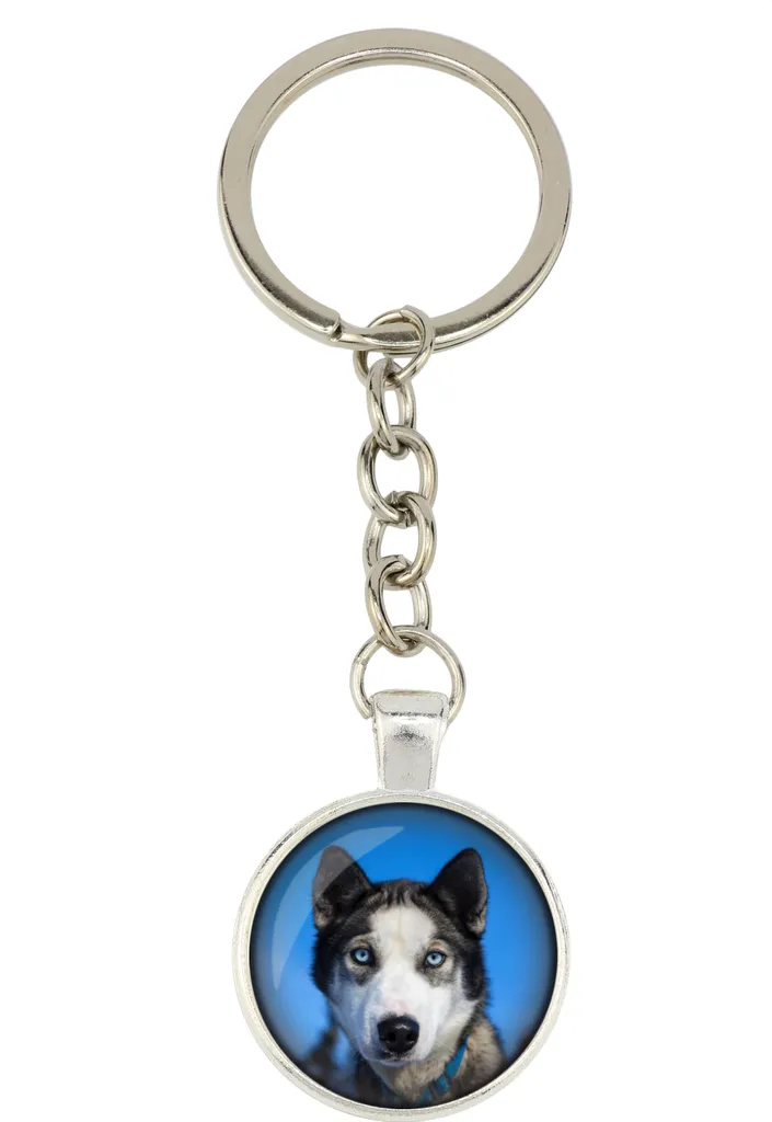 Portachiavi Husky Siberiano con Foto - Regalo Personalizzato Art-Dog