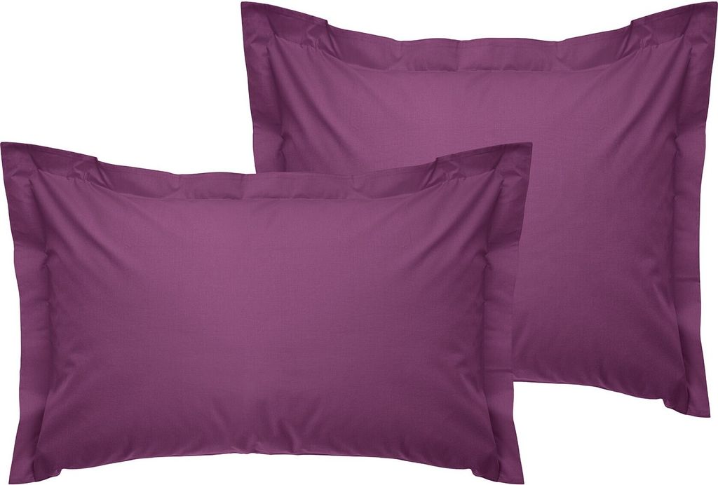 L'Essentiel Linge de Maison, Tonne Viole - 40, Oxford-Kissenbezug-Set (2 Stück) (EU) (IT), 100 % BAUMWOLLE RANFORCE, Lila, 50 x 80+5 cm