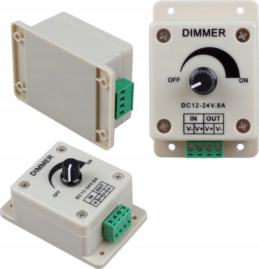Dimmer Potentiometer Handmatig - 12V/24V 8A 96W/192W | Productafbeelding 