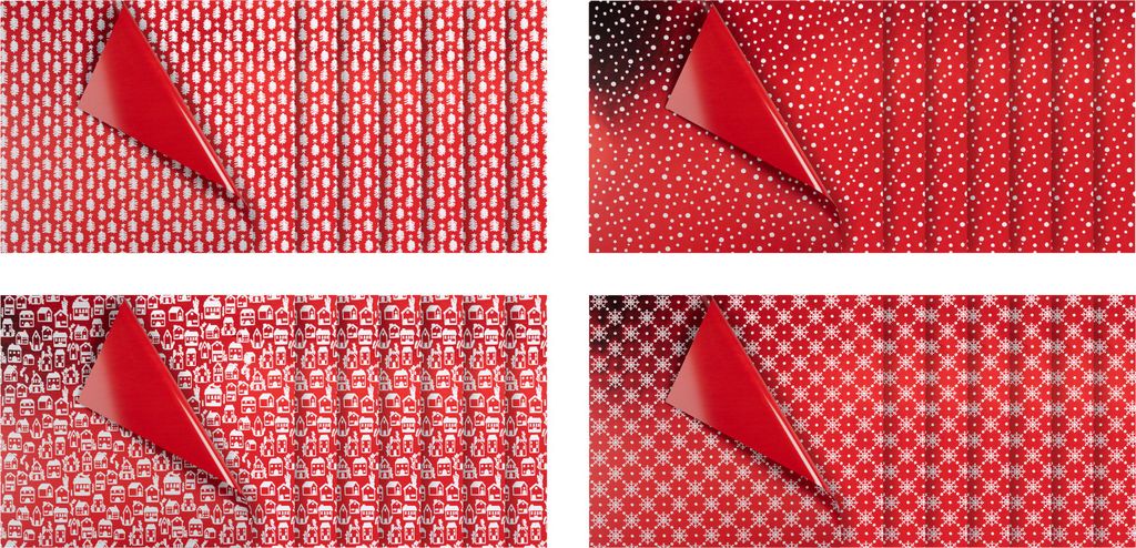 Faltpapier Red Foil 15x15 cm 110 g/qm