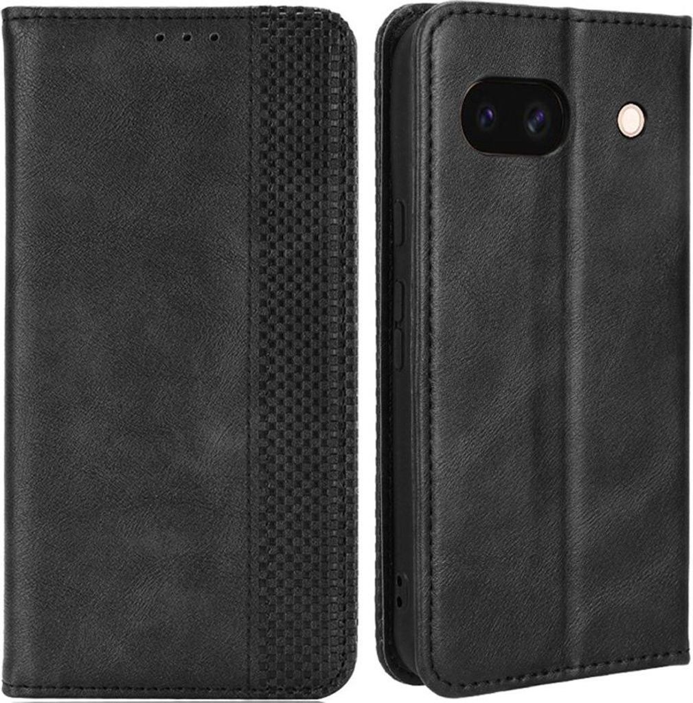 Google Pixel 8a Hülle - Coverup Vintage Style Klapphülle - Schwarz