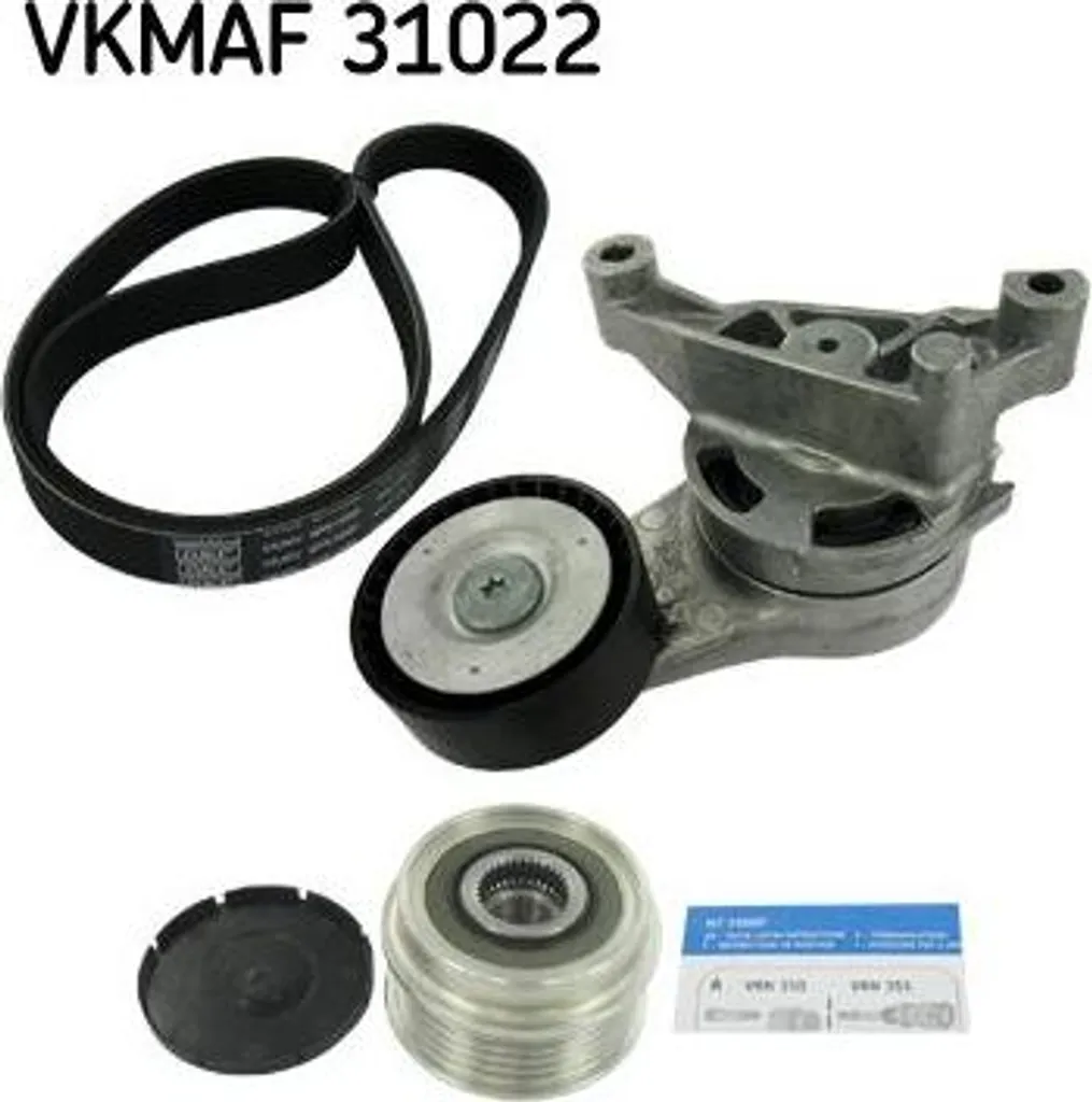 Kit courroies SKF VKMAF 31022 pour révision de Volkswagen Caddy et Touran
