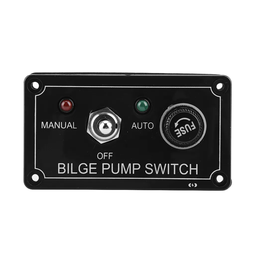 Panneau de pompe de cale 12V DC avec indicateur LED interrupteur bateau