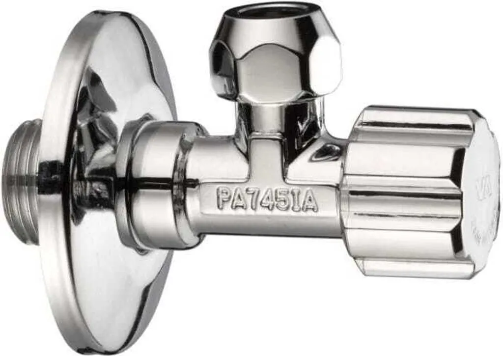 Valvola Sottolavabo ad Angolo 1/2x3/8 | Dado Conico Basso Antiperdite