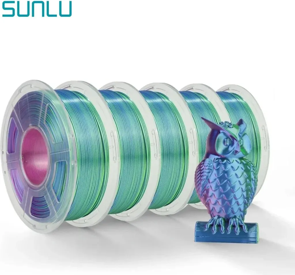 Filament 3D pour Décoration et Figurines Multicolore Bleu Vert Violet TC - 2