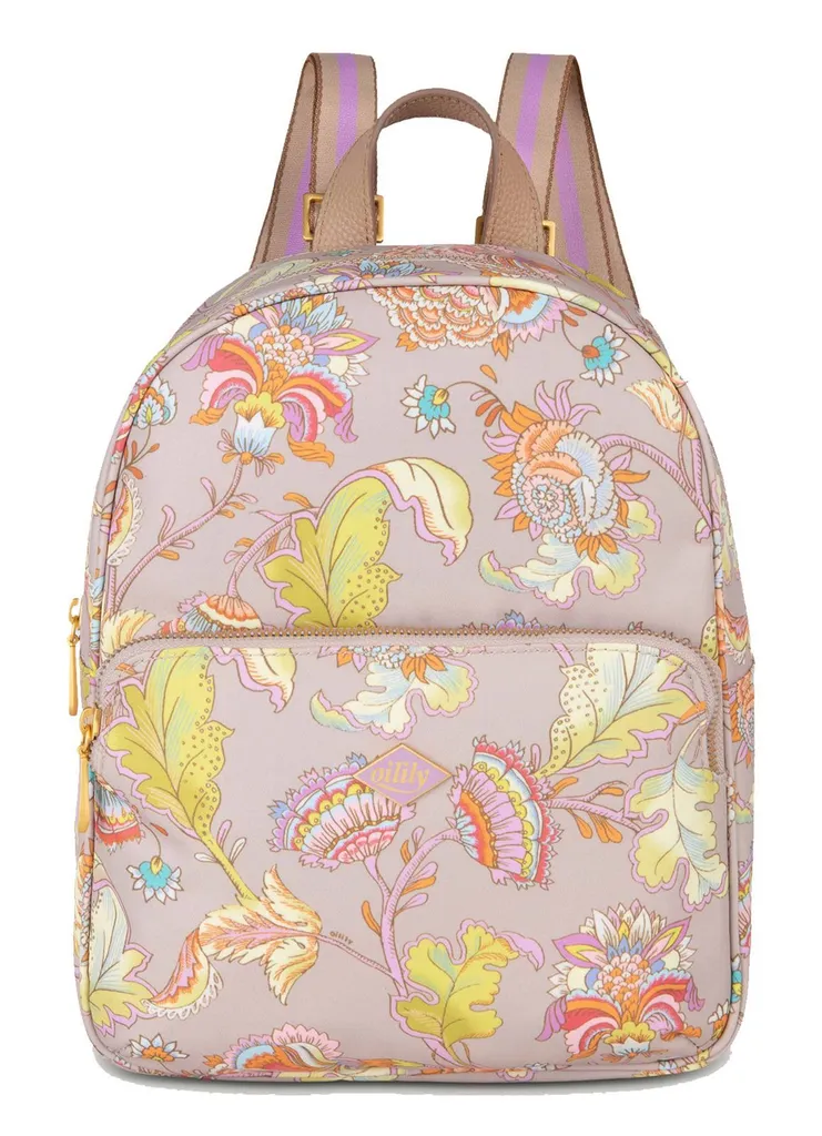 Sac à dos de ville beige Oilily Bonita pour excursions et sorties chic