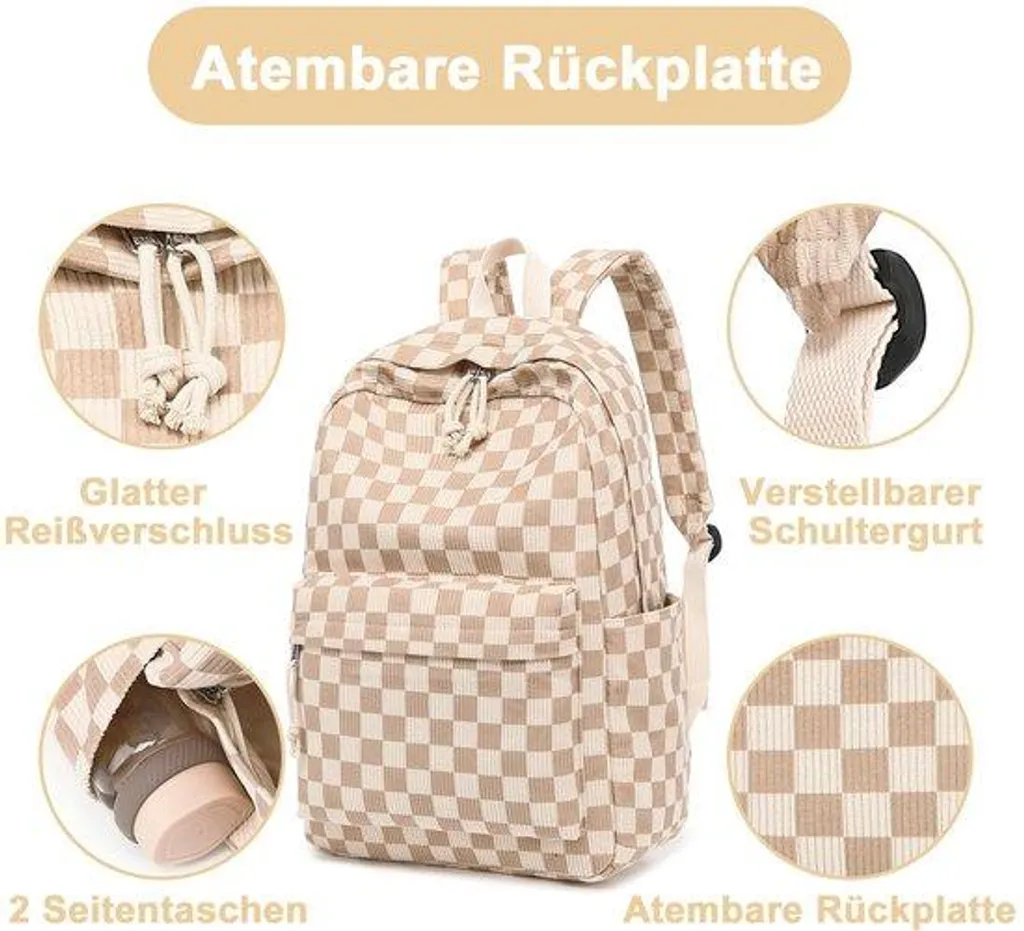 Sac à dos école fille grande capacité et compartiment PC antichoc