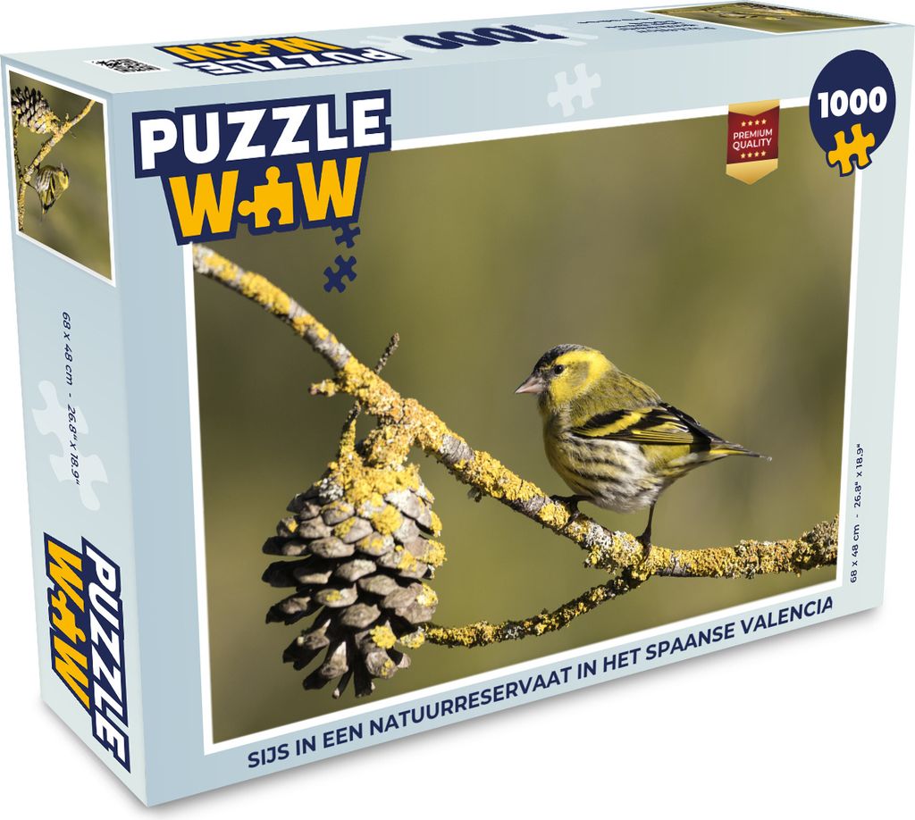 MuchoWow Puzzle 1000 Teile Zeisig in einem Naturschutzgebiet in Valencia, Spanien - Erwachsene - Rätsel