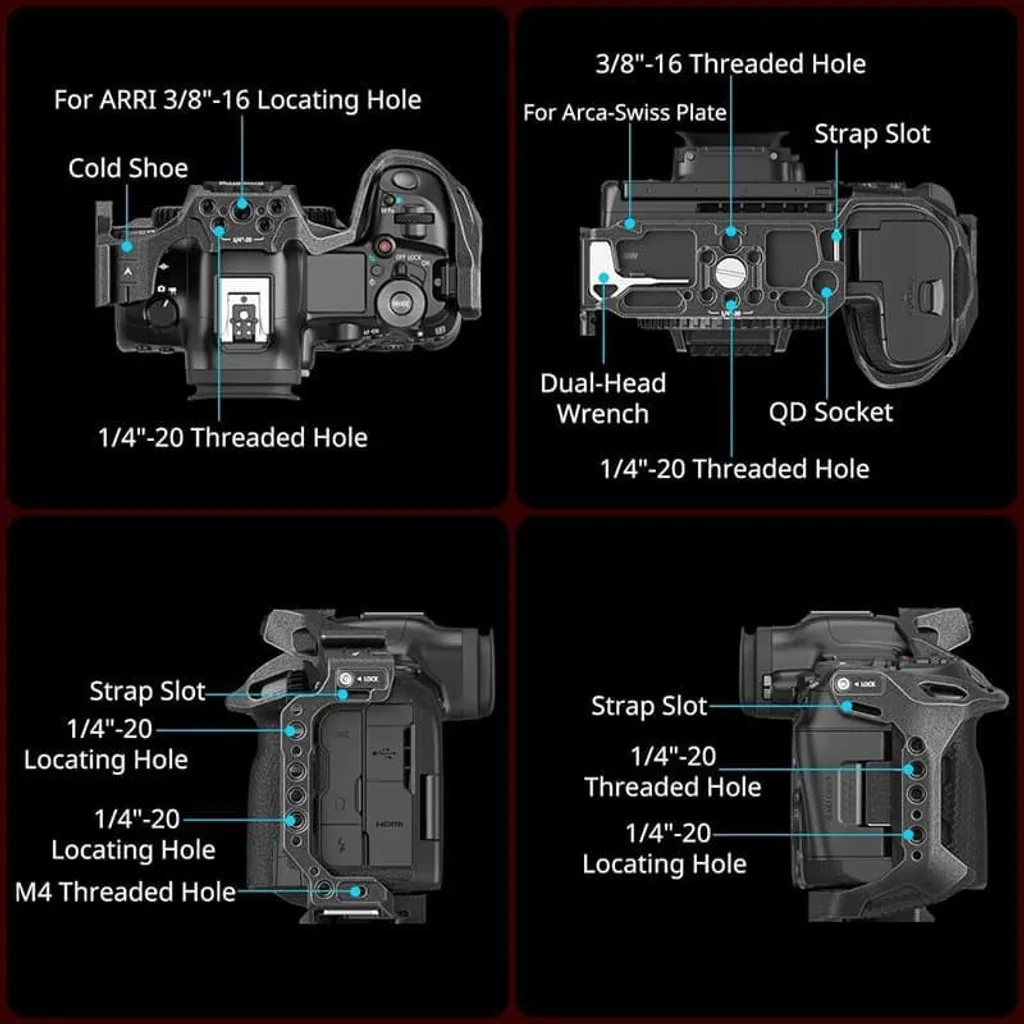SMALLRIG 4975 Gabbia Black Mamba per Canon EOS R5 Mark II - 2