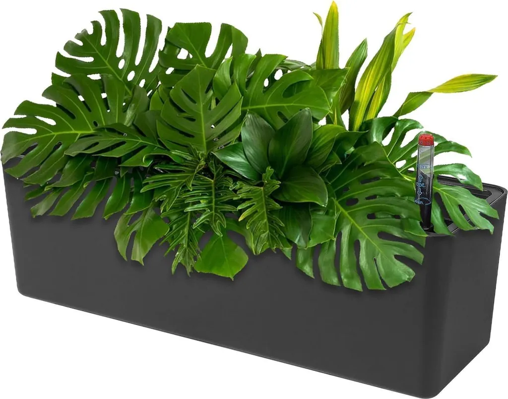 Jardinière Rectangulaire 40cm Autonome avec Indicateur - Style Moderne