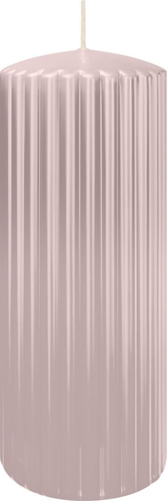 Rillen Kerzen Rose 200 x Ø 80 mm, 4 Stück