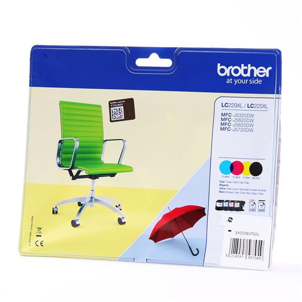 Brother LC-229 / LC-225 XL Value Pack BK/C/M/Y Produktbild 