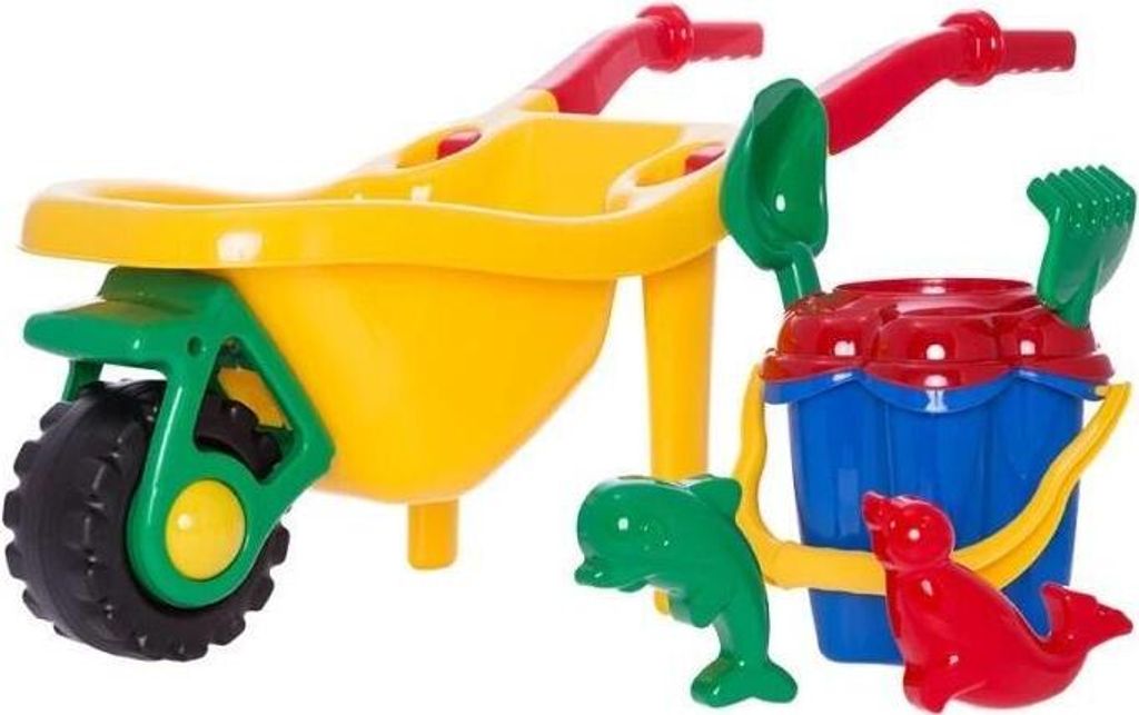 Schubkarre mit Set Blume 6el MIX