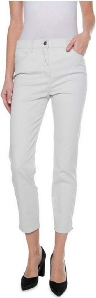 Toni Damen Slim Fit Jeans in Hellgrau mit klassischem Fünf-Taschen-Design