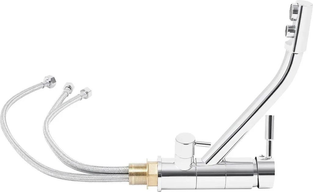 Rubinetto Cucina 3 Vie per Osmosi - Ottone Argento G3/8 Professionale