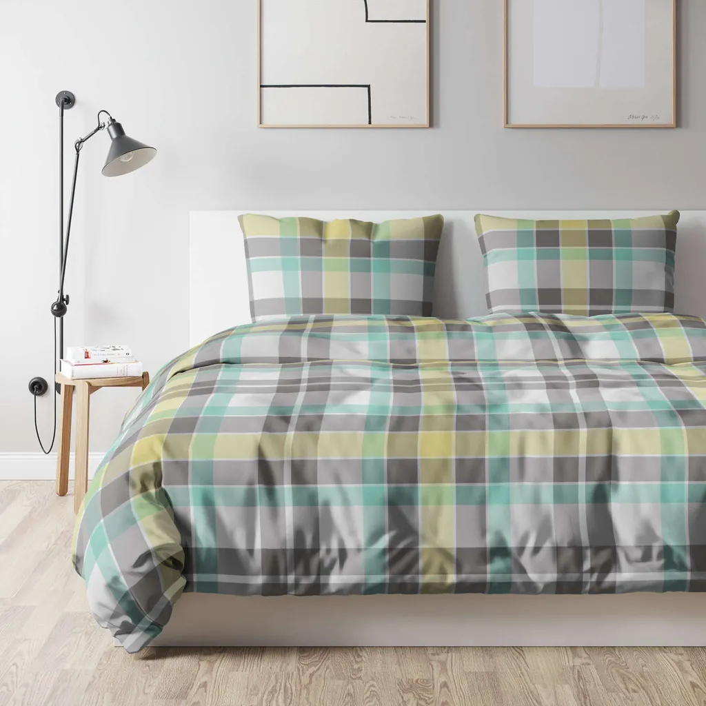 Copripiumino ETÉREA 155x220 Cotone Seersucker Verde No Stiro 2pz - 4