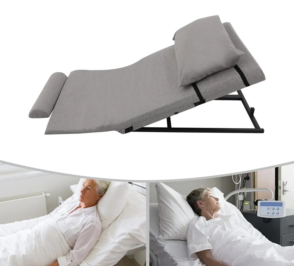 Matelas électrique relevable gris avec dossier réglable pour lit médical - 3