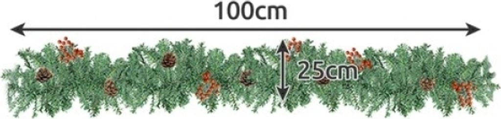 Ruhhy 22327 Vianočná girlanda s ozdobami 100 cm Obrázok produktu 3