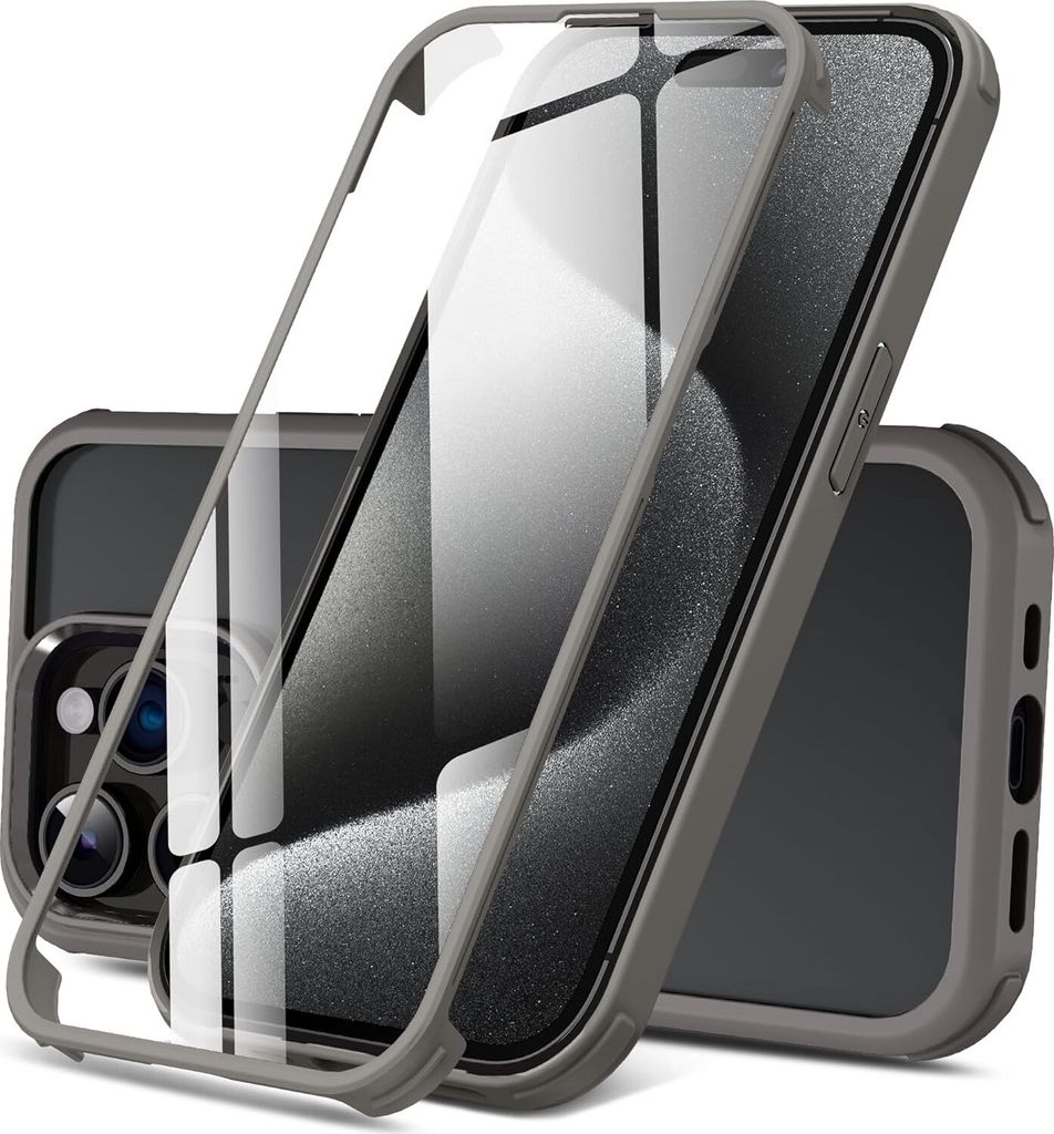 DOSNTO Schutzhülle für iPhone 15 Pro Max, Grau