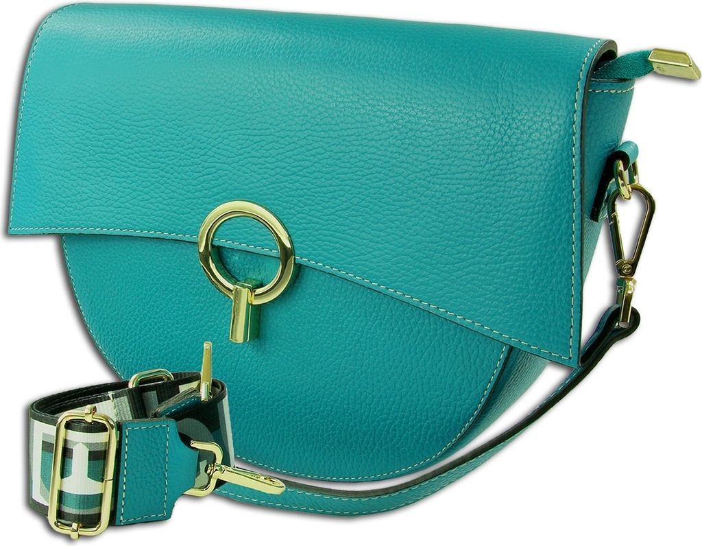 Toscanto Leder Tasche Umhängetasche Citytasche türkis OTT824UT