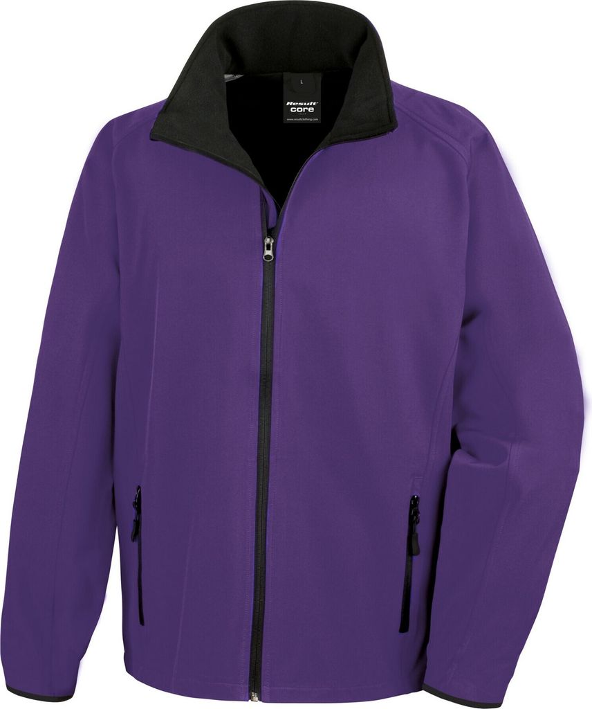 Result Core - Softshelljacke Zum Bedrucken für Herren BC5646 (4XL) (Violett/Schwarz)
