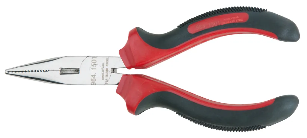 Pince à bec demi-rond inox 150mm pour travaux de précision mécanique