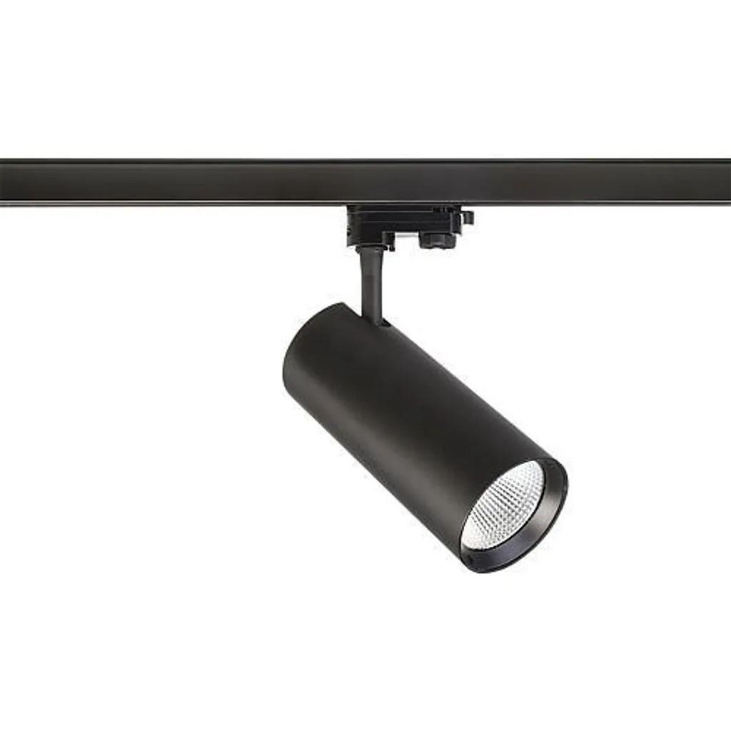 Spot LED Triphasé Noir 30W 3000K : Éclairage Anti-Éblouissement 40°