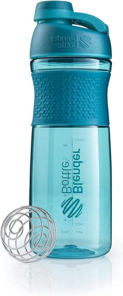 Gourde Shaker Protéine 820 ml pour Musculation et Fitness Bleu Sarcelle
