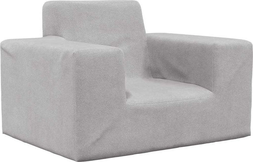 Kindersofa Hellgrau Weich Plüsch