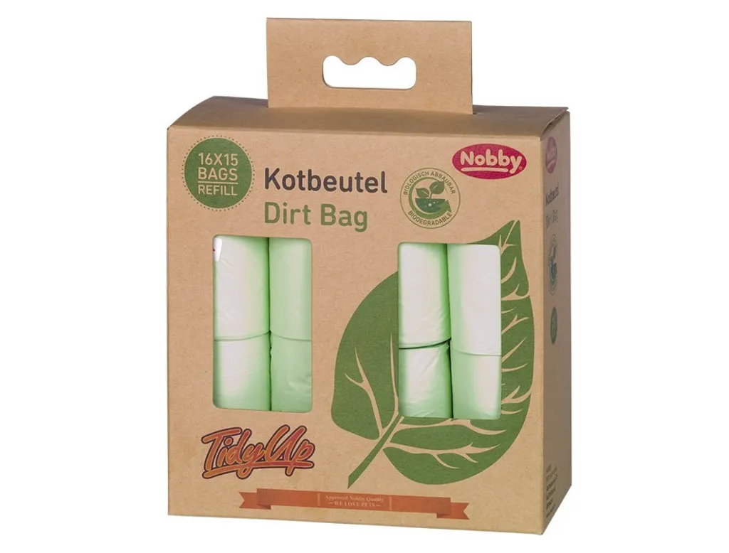 Sacs à Déjections Canines Biodégradables Nobby TidyUp - Lot de 16 Rouleaux