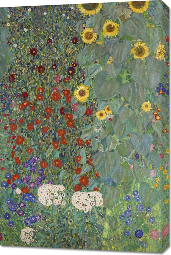 Bild 60x90cm Farm Garden, Gustaw Klimt Vintage für das Wohnzimmer