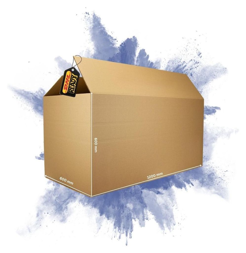 1x Versandkarton 2-wellig | LxBxH 1200 x 600 x 600 mm | Mit Produktbild 