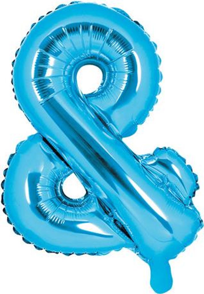Folienballon &, 35cm, blau (1 Karton / 50 Stk.)
