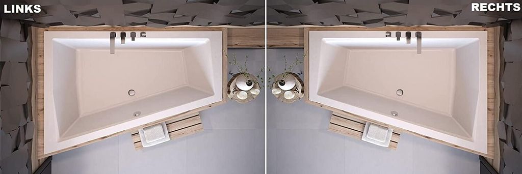 BADLAND Eckbadewanne Rechteck Badewanne Intima für zwei Produktbild 4