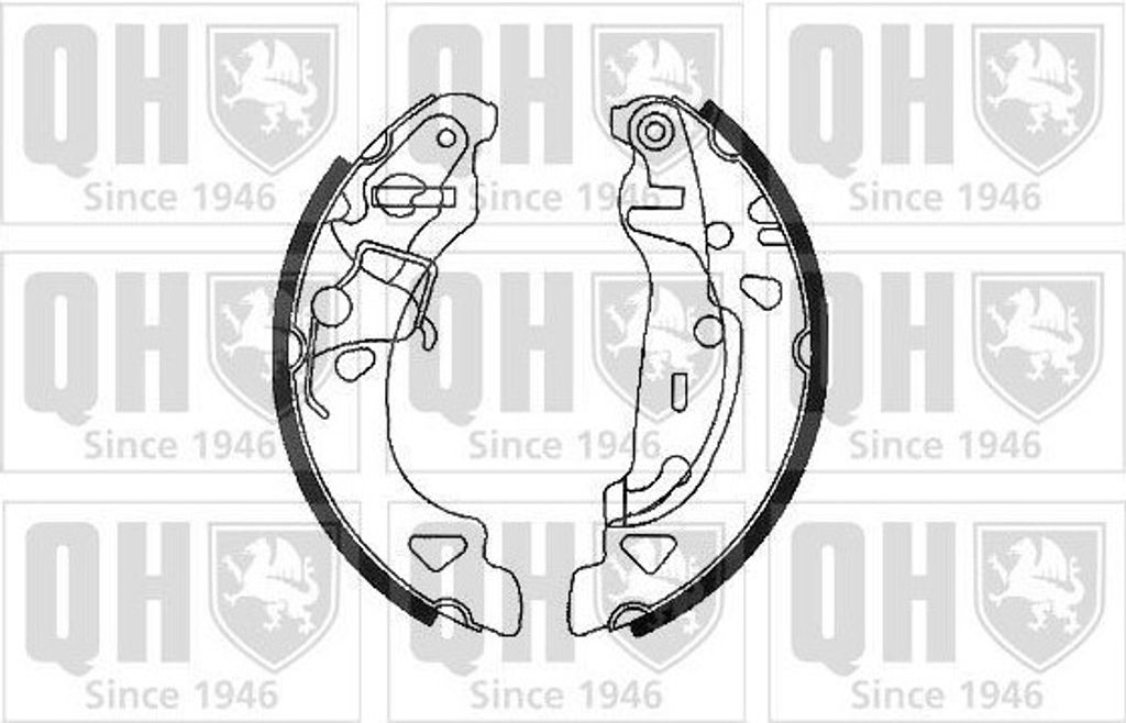 QUINTON HAZELL Bremsbackensatz Trommelbremse Hinten für FORD Fiesta Mk5 Schrägheck (JH1, JD1, JH3, JD3) 180mm BS1115