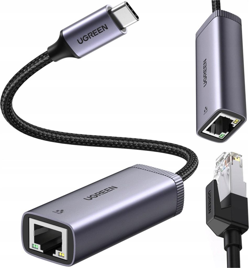 Adattatore Ethernet da USB-C a RJ45 1 Gbps UGREEN - Grigio Immagine del prodotto 