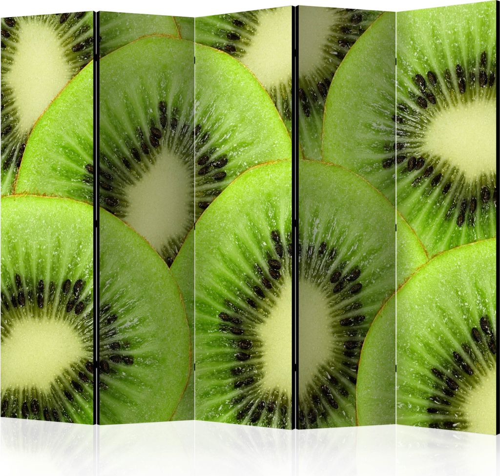 Akusticher Raumteiler Früchte Foto Paravent 225x172 cm beidseitig auf Vlies-Leinwand bedruckt Akustikschaum Trennwand Spanische Wand Sichtschutz H...