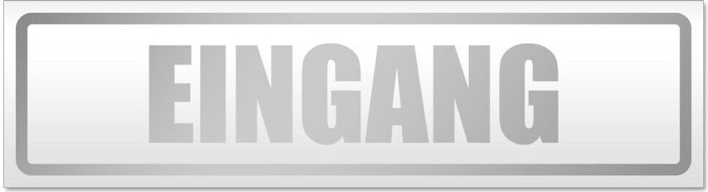 Kiwistar Eingang Magnetschild Schild magnetisch - 60cm Silber - Magnetfolie für Auto PKW Kfz