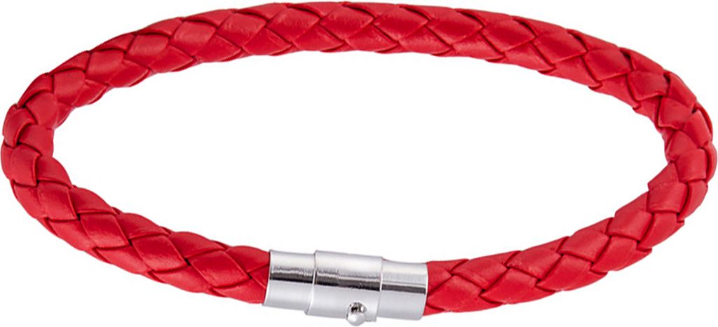 Armband geflochten mit magnetischer Schnalle aus Kunstleder, vielseitige Herren-Handkette zum Jubiläum-Rot